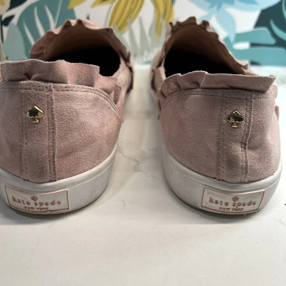 Beautiful Kate Spade Lilly Suede Slip‎ On Pink Womens Size 8.5
